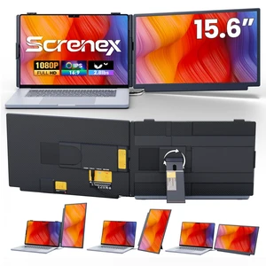 Laptop Screen Extender, 15.6" FHD IPS Portable Laptop Monitor, Detachable & Clip-on 4 Modes Dual Screen for 14-17" Laptops, One Cable Plug & Play Compatible with Wins/Mac/Android/Chrome Laptop Screen Extender, 15.6" FHD IPS Portable Laptop Monitor, Detachable & Clip-on 4 Modes Dual Screen for 14-17" Laptops, One Cable Plug & Play Compatible with Wins/Mac/Android/Chrome