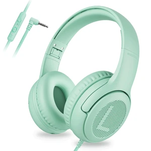 AT2 Kids Headphones for School Travel, 85/94dB Safe Volume Limit 3.5mm Jack, HD Mic, Portable Wired Headphone with Shareport, Stereo Sound On-Ear Headphones for Toddler Kids Girls Boys Green AT2 Kids Headphones for School Travel, 85/94dB Safe Volume Limit 3.5mm Jack, HD Mic, Portable Wired Headphone with Shareport, Stereo Sound On-Ear Headphones for Toddler Kids Girls Boys Green