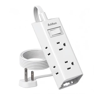 Flat Plug Power Strip with 6 Outlet Extender, 6 FT Extension Cord Flat Wall Plug with Multiple Outlets, No Surge Protector for Cruise Ship, Travel, Dorm, Home Office, Cruise Essentials, White Flat Plug Power Strip with 6 Outlet Extender, 6 FT Extension Cord Flat Wall Plug with Multiple Outlets, No Surge Protector for Cruise Ship, Travel, Dorm, Home Office, Cruise Essentials, White