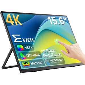 Portable Monitor 4K Touchscreen 15.6", 3840 * 2160 UHD, 125% sRGB 10-Point Touch Laptop Monitor, 2000:1, USB-C & MINI HDMI, VESA & Stand, Ultra-Slim Travel Screen for Computer, Game Consoles Portable Monitor 4K Touchscreen 15.6", 3840 * 2160 UHD, 125% sRGB 10-Point Touch Laptop Monitor, 2000:1, USB-C & MINI HDMI, VESA & Stand, Ultra-Slim Travel Screen for Computer, Game Consoles
