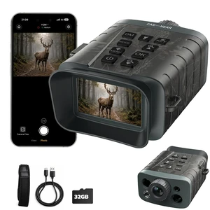 4K Night Vision Binoculars with Rangefinder, WiFi, 1200Yd Measuring Range 1968Ft Night Vision, 18X Digital Zoom, 5000mAh Battery, 32GB Card, Wildlife Watching, Camping, Outdoor Gear for Dad & Men 4K Night Vision Binoculars with Rangefinder, WiFi, 1200Yd Measuring Range 1968Ft Night Vision, 18X Digital Zoom, 5000mAh Battery, 32GB Card, Wildlife Watching, Camping, Outdoor Gear for Dad & Men