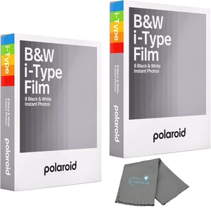 Polaroids Black & White Instant Film, 2 Pack, 16 Photos, B&W Film Works with Polaroid i-Type Cameras, Now, Now+, I-2, & Lab, Bundle with a Lens Cleaning Cloth Polaroids Black & White Instant Film, 2 Pack, 16 Photos, B&W Film Works with Polaroid i-Type Cameras, Now, Now+, I-2, & Lab, Bundle with a Lens Cleaning Cloth