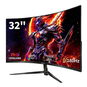 32 Inch Curved Monitor 180Hz Gaming Computer Monitor FHD 1920×1080p VA Panel 1500R Curvature, Supports AMD FreeSync, HDR10, HDMI and DisplayPort, 120% sRGB Color Gamut, 1ms Response Time, Black 32 Inch Curved Monitor 180Hz Gaming Computer Monitor FHD 1920×1080p VA Panel 1500R Curvature, Supports AMD FreeSync, HDR10, HDMI and DisplayPort, 120% sRGB Color Gamut, 1ms Response Time, Black