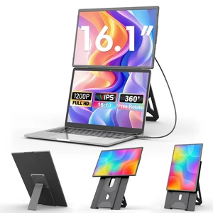 16.1" Laptop Screen Extender, 360° Rotating Detachable Stand/VESA Support, FHD 1200P IPS Portable Monitor, Plug & Play with HDMI/USB-A/Type-C, Compatible Win/Mac/Android 16.1" Laptop Screen Extender, 360° Rotating Detachable Stand/VESA Support, FHD 1200P IPS Portable Monitor, Plug & Play with HDMI/USB-A/Type-C, Compatible Win/Mac/Android