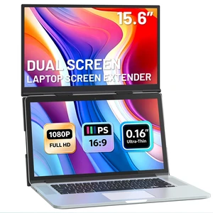 Laptop Screen Extender, 15.6" Ultra-Light & Thin Dual Monitor Extender with 1080P FHD IPS, Eye Care & Neck-Friendly, USB-C/HDMI Plug-Play Portable Monitor for Mac/Win/Android, Fits 13-17" Laptops Laptop Screen Extender, 15.6" Ultra-Light & Thin Dual Monitor Extender with 1080P FHD IPS, Eye Care & Neck-Friendly, USB-C/HDMI Plug-Play Portable Monitor for Mac/Win/Android, Fits 13-17" Laptops