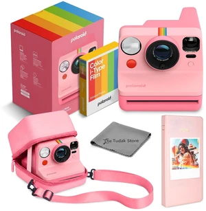 Now 3rd Generation i-Type Instant Film Camera, Pink + 8 Color Film Photos + Tudak Accessories Bundle, Incl. Compatible Carrying Case, 64-Pocket Photo Album & Microfiber Cleaning Cloth Now 3rd Generation i-Type Instant Film Camera, Pink + 8 Color Film Photos + Tudak Accessories Bundle, Incl. Compatible Carrying Case, 64-Pocket Photo Album & Microfiber Cleaning Cloth