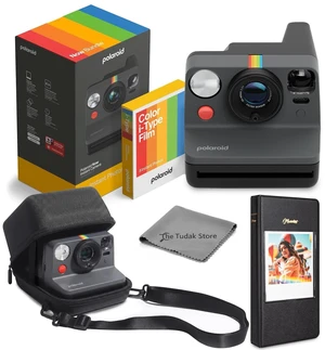 Now 3rd Generation i-Type Instant Film Camera, Black + 8 Color Film Photos + Tudak Accessories Bundle, Incl. Compatible Carrying Case, 64-Pocket Photo Album & Microfiber Cleaning Cloth Now 3rd Generation i-Type Instant Film Camera, Black + 8 Color Film Photos + Tudak Accessories Bundle, Incl. Compatible Carrying Case, 64-Pocket Photo Album & Microfiber Cleaning Cloth