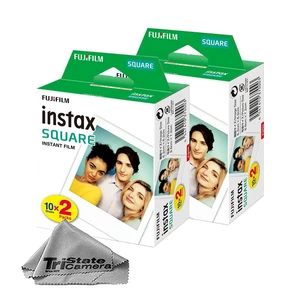 Instax Square Instant Film (40 Sheets) + TSC Microfiber Cleaning Cloth for SQ1, SQ6, SQ10, SQ20 & Square Link Printers Instax Square Instant Film (40 Sheets) + TSC Microfiber Cleaning Cloth for SQ1, SQ6, SQ10, SQ20 & Square Link Printers
