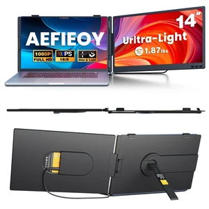 14.2" Laptop Screen Extender, Ultra-Thin & Ultra-Portable Dual Portable Monitor with 1080P FHD IPS, USB-C/HDMI Plug-Play Second Monitor fit 13-17'' Laptops (Win/Mac/Chrome/Android) 14.2" Laptop Screen Extender, Ultra-Thin & Ultra-Portable Dual Portable Monitor with 1080P FHD IPS, USB-C/HDMI Plug-Play Second Monitor fit 13-17'' Laptops (Win/Mac/Chrome/Android)