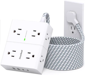 Extension Cord 10 Ft, Surge Protector Power Strip 10 Ft Long Cord 8 Outlets 4 USB Ports(2 USB C) Flat Plug Power Strip, 10Ft Braided Long Power Strip, Home Office College Dorm Room Essentials Extension Cord 10 Ft, Surge Protector Power Strip 10 Ft Long Cord 8 Outlets 4 USB Ports(2 USB C) Flat Plug Power Strip, 10Ft Braided Long Power Strip, Home Office College Dorm Room Essentials
