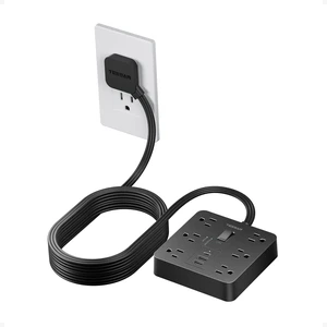 Surge Protector Power Strip, 15Ft Flat Plug Extension Cord, Black 6 Outlets and 4 USB Ports (2 USB C), 1700 Joules Surge Protection, Outlet Extender for Home, Office, Dorm Room Essentials Surge Protector Power Strip, 15Ft Flat Plug Extension Cord, Black 6 Outlets and 4 USB Ports (2 USB C), 1700 Joules Surge Protection, Outlet Extender for Home, Office, Dorm Room Essentials