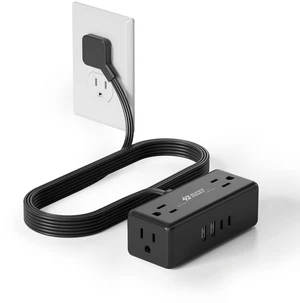 6Ft Thin Extension Cord, Flat Plug Surge Protector Power Strip Ultra Thin Extension Cord, 4 Outlets & 4 USB (2 USB C), Charging Station for Home, Office, College Dorm Room Essentialss 6Ft Thin Extension Cord, Flat Plug Surge Protector Power Strip Ultra Thin Extension Cord, 4 Outlets & 4 USB (2 USB C), Charging Station for Home, Office, College Dorm Room Essentialss