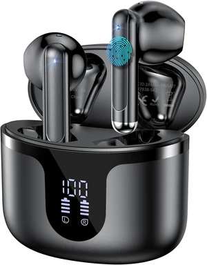 Wireless Earbuds, Bluetooth 5.4 in Ear Headphones Wireless Bluetooth with ENC 4 Mics, Bluetooth Earbuds 50 Hour Noise-Cancelling Ear Buds with LED Indicator, IPX7 Waterproof for Sports/Work Black Wireless Earbuds, Bluetooth 5.4 in Ear Headphones Wireless Bluetooth with ENC 4 Mics, Bluetooth Earbuds 50 Hour Noise-Cancelling Ear Buds with LED Indicator, IPX7 Waterproof for Sports/Work Black