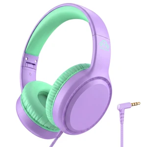 U2 Wired Headphones for Kids for School Boys Girls w/ 3.5mm Jack Foldable Lightweight Corded Head Phones On-Ear Compatible with Chromebooks Laptop Phones for Youth Student Child Purple Green U2 Wired Headphones for Kids for School Boys Girls w/ 3.5mm Jack Foldable Lightweight Corded Head Phones On-Ear Compatible with Chromebooks Laptop Phones for Youth Student Child Purple Green