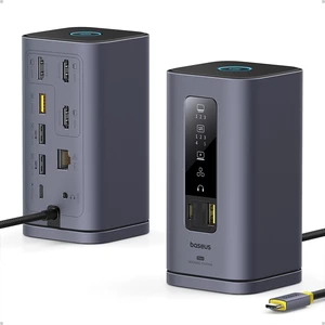 Spacemate Docking Station 11-in-1 with Triple Display for Mac with Smart Display, 4K HDMI, 10Gbps USB-C/A, 100W PD, Ethernet, Audio, DisplayLink driver. Install before use Spacemate Docking Station 11-in-1 with Triple Display for Mac with Smart Display, 4K HDMI, 10Gbps USB-C/A, 100W PD, Ethernet, Audio, DisplayLink driver. Install before use