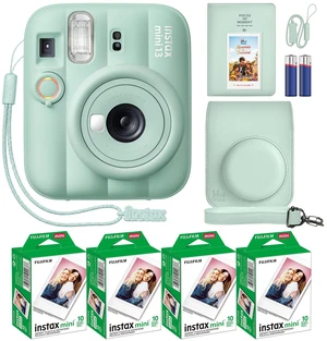Instax Mini 13 Instant Camera Lagoon Green + MiniMate Accessory Bundle with Custom Case + Fuji Instax Film Value Pack (40 Sheets) & Photo Album Instax Mini 13 Instant Camera Lagoon Green + MiniMate Accessory Bundle with Custom Case + Fuji Instax Film Value Pack (40 Sheets) & Photo Album