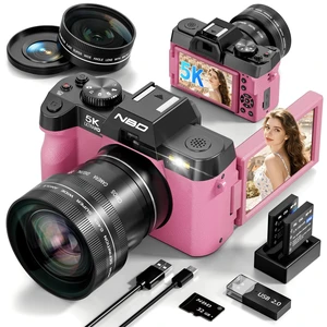 True 5K 64MP Digital Camera for Photography (Hot Pink) Autofocus & Anti-Shake,16X Zoom,WiFi,Wide-Angle Macro Lens,32GB TF Card,Vlogging Camera for YouTube & Travel True 5K 64MP Digital Camera for Photography (Hot Pink) Autofocus & Anti-Shake,16X Zoom,WiFi,Wide-Angle Macro Lens,32GB TF Card,Vlogging Camera for YouTube & Travel