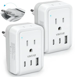 Foldable Italy Travel Plug Adapter, 2 Pack Type L Adapter with USB-C 2 Outlets, 3 USB Ports, 3 Prong Grounded Plug, Power Adapter for US to Italy Rome Chile Uruguay Libya Foldable Italy Travel Plug Adapter, 2 Pack Type L Adapter with USB-C 2 Outlets, 3 USB Ports, 3 Prong Grounded Plug, Power Adapter for US to Italy Rome Chile Uruguay Libya