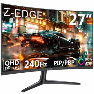 Z-Edge 27 inch Curved Gaming Monitor, QHD 1440P 240Hz 165Hz 144Hz MPRT 1ms, FreeSync, 1500R Curveture 1.07B Colors, 5000:1 Contrast, UG27PX, PIP/PBP, DP x2, HDMI x2 Z-Edge 27 inch Curved Gaming Monitor, QHD 1440P 240Hz 165Hz 144Hz MPRT 1ms, FreeSync, 1500R Curveture 1.07B Colors, 5000:1 Contrast, UG27PX, PIP/PBP, DP x2, HDMI x2