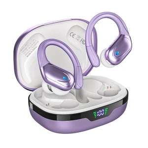 Wireless Earbuds, Sports Bluetooth Headphones, 80Hrs Playtime Ear Buds with LED Power Display, Noise Canceling Headset, IPX7 Waterproof Earphones for Workout/Running (Purple) Wireless Earbuds, Sports Bluetooth Headphones, 80Hrs Playtime Ear Buds with LED Power Display, Noise Canceling Headset, IPX7 Waterproof Earphones for Workout/Running (Purple)