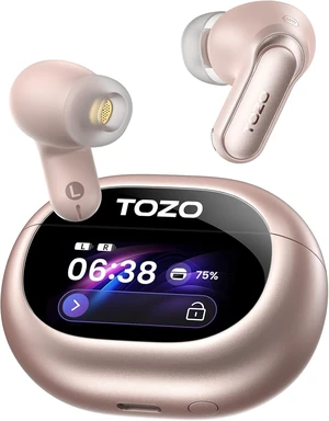 NC20 Pro Active Noise Cancelling Wireless Earbuds, Smart LCD Screen LDAC Hi-Res Audio, Stereo Bass, 6 Mics AI Call Ear Buds, 80H Playtime, IPX8 Waterproof, 32 EQ via App, Wireless Charging Pink NC20 Pro Active Noise Cancelling Wireless Earbuds, Smart LCD Screen LDAC Hi-Res Audio, Stereo Bass, 6 Mics AI Call Ear Buds, 80H Playtime, IPX8 Waterproof, 32 EQ via App, Wireless Charging Pink