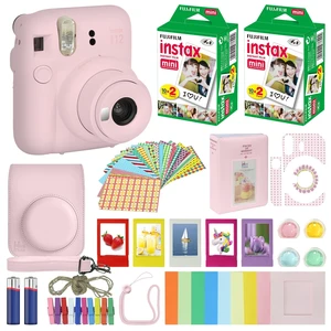 Instax Mini 12 Instant Camera Blossom Pink + Carrying Case + Fuji Instax Film Value Pack (40 Sheets) Accessories Bundle, Color Filters, Photo Album, Assorted Frames Instax Mini 12 Instant Camera Blossom Pink + Carrying Case + Fuji Instax Film Value Pack (40 Sheets) Accessories Bundle, Color Filters, Photo Album, Assorted Frames