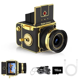 Vintage Digital Camera, 64MP 2.7K Retro Point and Shoot Camera with Autofocus, 2" IPS Waist-Level Screen & 16GB TF Card, 16X Zoom Compact Photography Camera for Beginners Kids Black Vintage Digital Camera, 64MP 2.7K Retro Point and Shoot Camera with Autofocus, 2" IPS Waist-Level Screen & 16GB TF Card, 16X Zoom Compact Photography Camera for Beginners Kids Black