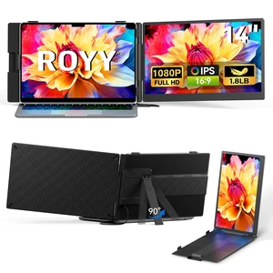 14" Laptop Screen Extender, 1.8 lb Lightweight Second Portable Monitor 1080P FHD IPS, 300-nit, 72% NTSC display; Driver-free USB-C/HDMI; Mirror, extend or rotate 180°; For 13-17 laptops; 14" Laptop Screen Extender, 1.8 lb Lightweight Second Portable Monitor 1080P FHD IPS, 300-nit, 72% NTSC display; Driver-free USB-C/HDMI; Mirror, extend or rotate 180°; For 13-17 laptops;