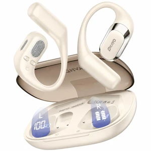 Open Ear Headphones,Earbuds with Ergonomic Earhook,Bluetooth Headphones 5.4 with Smart Digital Display,40H Playtime,IPX6 Waterproof,Touch Control Earphones Fit Cycling,Running,Workout(Beige) Open Ear Headphones,Earbuds with Ergonomic Earhook,Bluetooth Headphones 5.4 with Smart Digital Display,40H Playtime,IPX6 Waterproof,Touch Control Earphones Fit Cycling,Running,Workout(Beige)