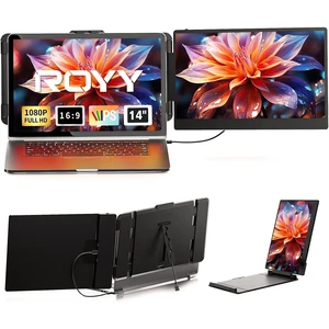 Laptop Screen Extender, 14" 1080P FHD IPS Portable Monitor Plug & play, Fits 13-17.3" laptops, Second screen compatible with Windows/Mac/Android/Switch/PS Laptop Screen Extender, 14" 1080P FHD IPS Portable Monitor Plug & play, Fits 13-17.3" laptops, Second screen compatible with Windows/Mac/Android/Switch/PS