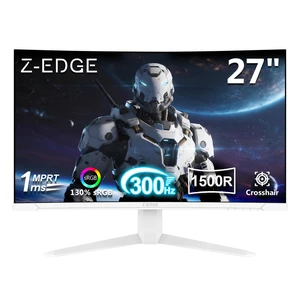 Z-Edge 27 inch White Curved Gaming Monitor, 1080P, 300Hz Computer Screen UG27SW 1500R Curved Computer Monitor, 1ms, FreeSync, Low Blue Light, Dual DP & HDMI, Metal Stand, for Office & Gaming Z-Edge 27 inch White Curved Gaming Monitor, 1080P, 300Hz Computer Screen UG27SW 1500R Curved Computer Monitor, 1ms, FreeSync, Low Blue Light, Dual DP & HDMI, Metal Stand, for Office & Gaming