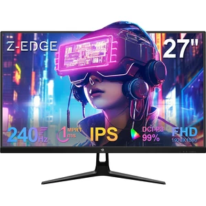 Z-Edge 27 inch IPS Gaming Monitor, 240HZ Ultra-Fast 1ms Computer Screen UG27PJ Flat Computer Monitor, 99% DCI-P3, 120% sRGB, Dual DP 1.4 & HDMI 2.0, Metal Stand, for Office & Gaming Z-Edge 27 inch IPS Gaming Monitor, 240HZ Ultra-Fast 1ms Computer Screen UG27PJ Flat Computer Monitor, 99% DCI-P3, 120% sRGB, Dual DP 1.4 & HDMI 2.0, Metal Stand, for Office & Gaming