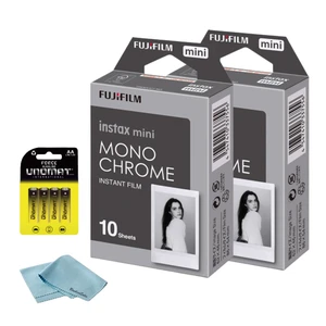 Instax Mini Monochrome Instant Film (20 Shots) + 4 AA Batteries + BluebirdSales Microfiber Cleaning Cloth Creative Photography Bundle (20 Shots Monochrome) Instax Mini Monochrome Instant Film (20 Shots) + 4 AA Batteries + BluebirdSales Microfiber Cleaning Cloth Creative Photography Bundle (20 Shots Monochrome)