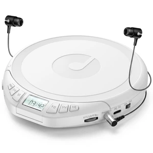 Portable CD Player with Earphones CD Player for Car Support MP3 CD Dsicman with Anti-Skip Shockproof with LCD Display Support PROG Memory Repeat Function Portable CD Player with Earphones CD Player for Car Support MP3 CD Dsicman with Anti-Skip Shockproof with LCD Display Support PROG Memory Repeat Function