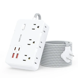2 Prong to 3 Prong Power Strip, 6 Outlets 4 USB, 10 Ft Extension Cord Perfect for Old Houses with Non-grounded Outlets,1050J Two Prong Surge Protection- 2 USB C, Flat Plug,1625W/13A, White 2 Prong to 3 Prong Power Strip, 6 Outlets 4 USB, 10 Ft Extension Cord Perfect for Old Houses with Non-grounded Outlets,1050J Two Prong Surge Protection- 2 USB C, Flat Plug,1625W/13A, White