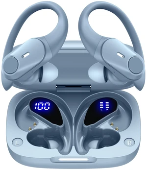 Active Noise Cancelling Ear Buds Wireless Bluetooth Headphones 80H Playtime Display Charging Case 50dB ANC Over Earhooks Earbuds with Hi-Res Sound Clear Calls for Sport Running Gym Workout Sierra Blue Active Noise Cancelling Ear Buds Wireless Bluetooth Headphones 80H Playtime Display Charging Case 50dB ANC Over Earhooks Earbuds with Hi-Res Sound Clear Calls for Sport Running Gym Workout Sierra Blue