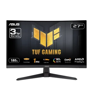TUF Gaming VG27VQ3B 27 Inch 1080p 180Hz HDR Curved Gaming Monitor 1500R, 1ms, ELMB Sync, FreeSync Premium, 90% DCI-P3, Shadow Boost, Built-In Speakers, DisplayWidget Cente, for PS5 and Xbox TUF Gaming VG27VQ3B 27 Inch 1080p 180Hz HDR Curved Gaming Monitor 1500R, 1ms, ELMB Sync, FreeSync Premium, 90% DCI-P3, Shadow Boost, Built-In Speakers, DisplayWidget Cente, for PS5 and Xbox