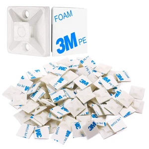 500 PCS 3/4" White Self Adhesive Cable Zip Tie Mounts Wire Cable Clips Holders Management Anchors Organizer Holders Squares(HS-101S) 500 PCS 3/4" White Self Adhesive Cable Zip Tie Mounts Wire Cable Clips Holders Management Anchors Organizer Holders Squares(HS-101S)