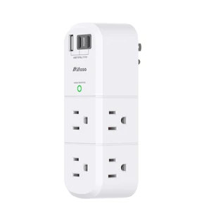 PD20W USB Outlet Extender with Rotating Plug, 6 AC Multi Plug Wall Outlets 3 USB Ports, 3-Sided Swivel Power Strip Spaced Splitter for Home, Travel Essentials, White PD20W USB Outlet Extender with Rotating Plug, 6 AC Multi Plug Wall Outlets 3 USB Ports, 3-Sided Swivel Power Strip Spaced Splitter for Home, Travel Essentials, White