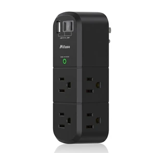 PD20W USB Outlet Extender with Rotating Plug, 6 AC Multi Plug Wall Outlets 3 USB Ports, 3-Sided Swivel Power Strip Spaced Splitter for Home, Travel Essentials, Black PD20W USB Outlet Extender with Rotating Plug, 6 AC Multi Plug Wall Outlets 3 USB Ports, 3-Sided Swivel Power Strip Spaced Splitter for Home, Travel Essentials, Black