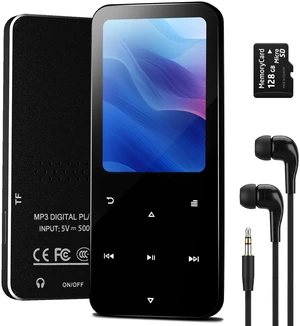144GB MP3 Player with Bluetooth 5.2, Earphones Included (Black) Quick Recharge, HiFi Sound Digital Music, Built-in HD Speaker, FM Radio, Voice Recorder, for Friends, Kids, Students, Seniors 144GB MP3 Player with Bluetooth 5.2, Earphones Included (Black) Quick Recharge, HiFi Sound Digital Music, Built-in HD Speaker, FM Radio, Voice Recorder, for Friends, Kids, Students, Seniors