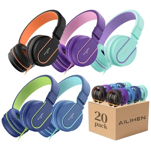 Classroom Headphones Kids Bulk 20-Pack with Mic for School, 93dB Volume Limited K-12 On-Ear Durable Wired Headset for Students Children, 3.5mm Jack for Chromebooks Tablets Laptop Computer Classroom Headphones Kids Bulk 20-Pack with Mic for School, 93dB Volume Limited K-12 On-Ear Durable Wired Headset for Students Children, 3.5mm Jack for Chromebooks Tablets Laptop Computer