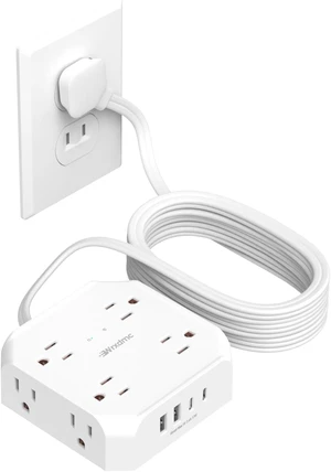 2 Prong Power Strip, 2 Prong to 3 Prong Outlet Adapter 1400J Two Prong Surge Protector, 15ft Extension Cord, 8 AC with 2 USB C and 2 USB A Port, Wall Mountable, Ideal for Old House 2 Prong Power Strip, 2 Prong to 3 Prong Outlet Adapter 1400J Two Prong Surge Protector, 15ft Extension Cord, 8 AC with 2 USB C and 2 USB A Port, Wall Mountable, Ideal for Old House