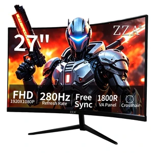 27 Inch Curved Gaming Monitor 280Hz, FHD 1080P PC Monitor, 1ms Gamer Screen, AMD FreeSync Premium, 100% sRGB, VESA Mountable, Eye Care Computer Monitor for Gaming Home Office 27 Inch Curved Gaming Monitor 280Hz, FHD 1080P PC Monitor, 1ms Gamer Screen, AMD FreeSync Premium, 100% sRGB, VESA Mountable, Eye Care Computer Monitor for Gaming Home Office