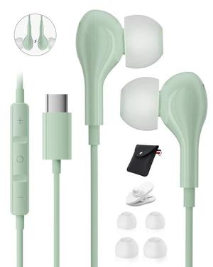 Wired Headphones USB C for for Samsung S26 S25 Ultra A17 A16 S24 S23 A16 in Ear USB-C Headphones Wired with Microphone Volume Control Type C Headphones iPhone 16 Pro Max iPad Mini Xiaomi Pixel Green Wired Headphones USB C for for Samsung S26 S25 Ultra A17 A16 S24 S23 A16 in Ear USB-C Headphones Wired with Microphone Volume Control Type C Headphones iPhone 16 Pro Max iPad Mini Xiaomi Pixel Green
