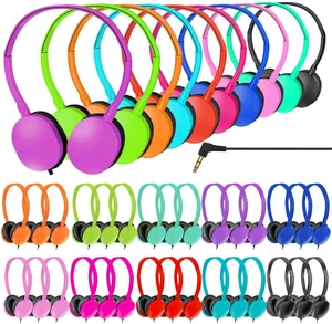 Headphones Bulk 100 Pack for School Classroom Student Computer Earphones Class Set of Headphones for Students Online Lesson and Testing 3.5mm Jack (10 Colors) Headphones Bulk 100 Pack for School Classroom Student Computer Earphones Class Set of Headphones for Students Online Lesson and Testing 3.5mm Jack (10 Colors)