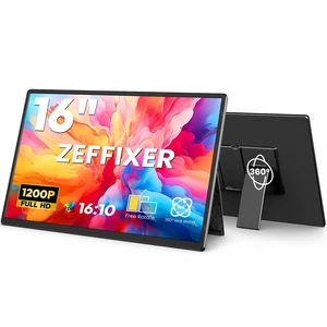 16" 16:10 1200P FHD Portable Monitor 360° Rotating Stand Laptop Extender Plug & Play Dual Monitor, Ultra Slim Travel Monitor for Laptop, PC, MacBook, PS5 16" 16:10 1200P FHD Portable Monitor 360° Rotating Stand Laptop Extender Plug & Play Dual Monitor, Ultra Slim Travel Monitor for Laptop, PC, MacBook, PS5