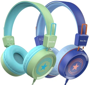 2 Pack Kids Headphones with Microphone, Safe Volume Limited Foldable Wired Toddler Headphones Over Ear for School Travel Mac/Android/Kindle/Tablet/Pad 2 Pack Kids Headphones with Microphone, Safe Volume Limited Foldable Wired Toddler Headphones Over Ear for School Travel Mac/Android/Kindle/Tablet/Pad