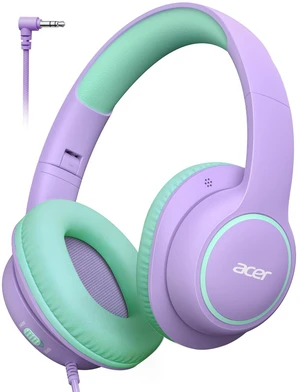 OHW328 Kids Headphones Wired for School - Over Ear Design 85/94dB Safe Volume, 3.5mm Jack Foldable Headphones for Kids Girls Classroom Yoto Player Chromebook Travel Purple Green OHW328 Kids Headphones Wired for School - Over Ear Design 85/94dB Safe Volume, 3.5mm Jack Foldable Headphones for Kids Girls Classroom Yoto Player Chromebook Travel Purple Green