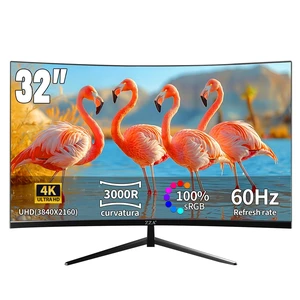 32 Inch 4K UHD Curved Monitor (3840x2160), VA,60Hz Refresh Rate, 100% sRGB, Adaptive Sync, 178° Viewing Angle, HDMI/DisplayPort, VESA 100x100mm Mount Compatible, Tilt Adjustable - Black 32 Inch 4K UHD Curved Monitor (3840x2160), VA,60Hz Refresh Rate, 100% sRGB, Adaptive Sync, 178° Viewing Angle, HDMI/DisplayPort, VESA 100x100mm Mount Compatible, Tilt Adjustable - Black